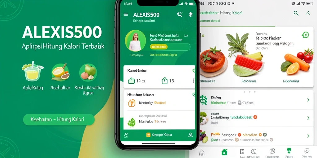 Antarmuka ALEXIS500 yang sederhana dan mudah digunakan untuk menghitung kalori.
