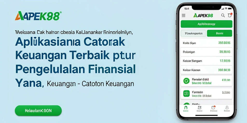 Antarmuka pengguna APEK88 untuk pencatatan keuangan yang sederhana dan efektif.