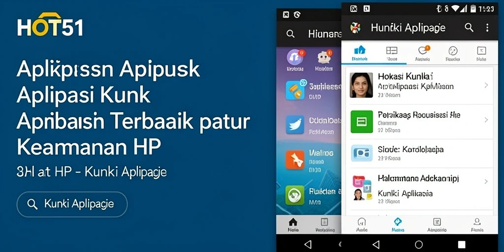 Antarmuka HOT51 menunjukkan fungsi Kunci Aplikasi yang efisien.