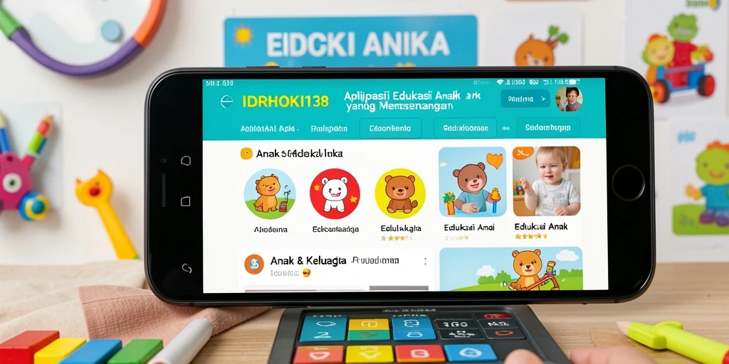 Tampilan antarmuka aplikasi Edukasi Anak yang menarik dan interaktif.