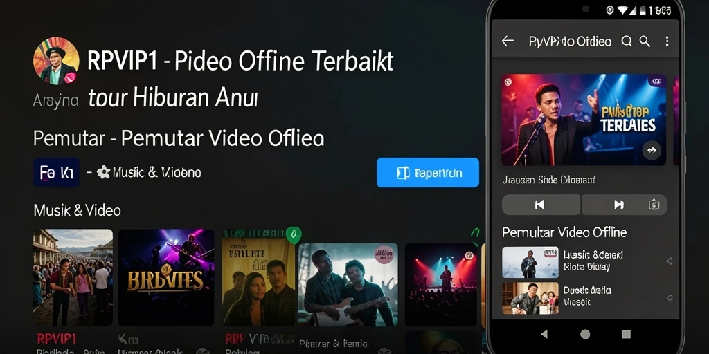 Antarmuka RPVIP1 yang ramah pengguna dan fungsi Pemutar Video Offline.