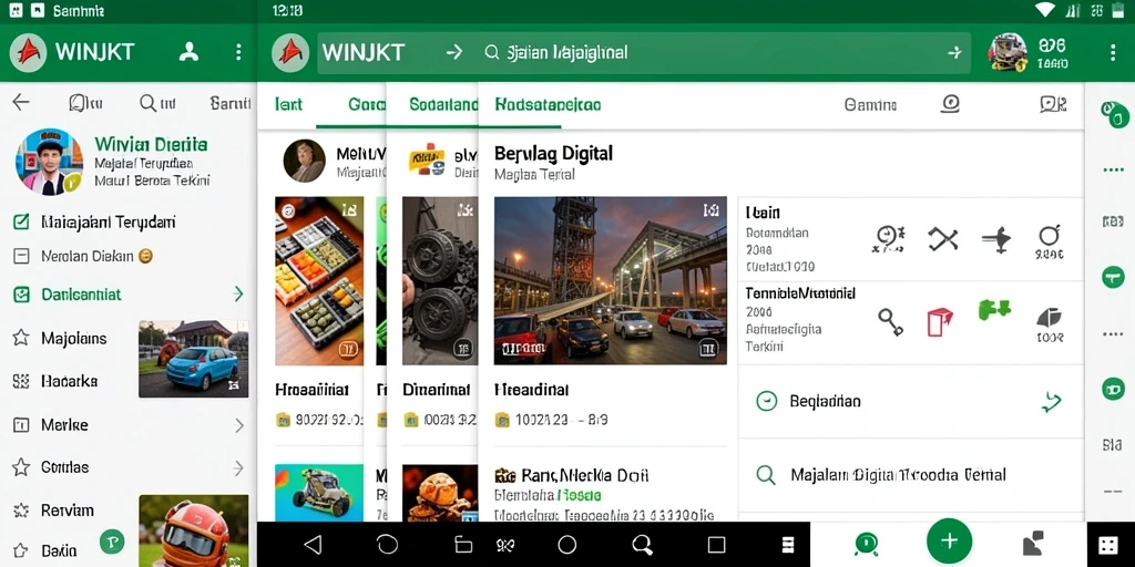 Antarmuka aplikasi WINJKT menampilkan berita terbaru dan menarik.