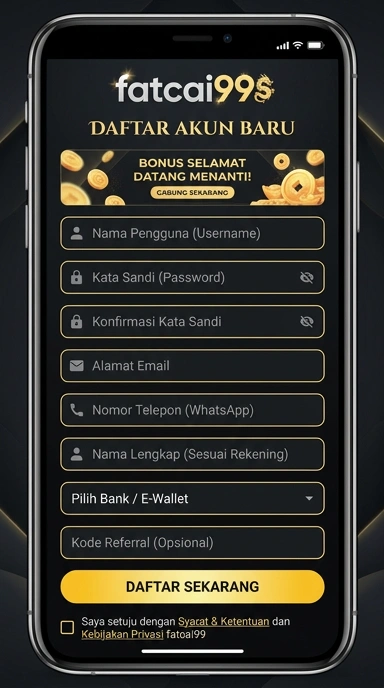 Cara Mudah Registrasi Akun fatcai99 untuk Pengguna Android
